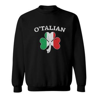 O Talian Italian Irish Shamrock Sweatshirt | Mazezy