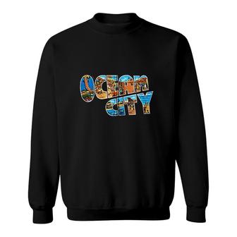 Ocean City New Jersey Vintage Retro Souvenir Sweatshirt - Thegiftio