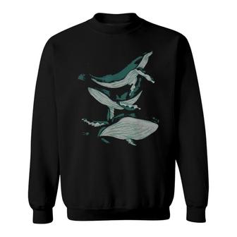 Ocean Mammal Sea Creature Animal Whale Whale Sweatshirt | Mazezy