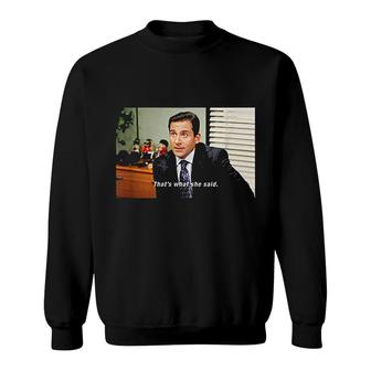 Office Thats What She Said Caption Sweatshirt | Mazezy