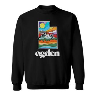 Ogden Utah Vintage Nature Outdoor Graphic Sweatshirt | Mazezy
