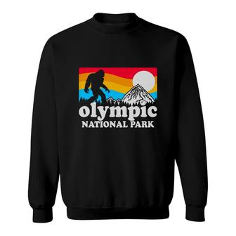 Olympic National Park Vintage Retro Sunset Gift Travel Adventure Sweatshirt - Thegiftio