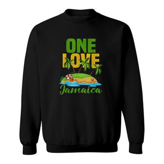 One Love Jamaica Caribbean Vacation Sweatshirt | Mazezy