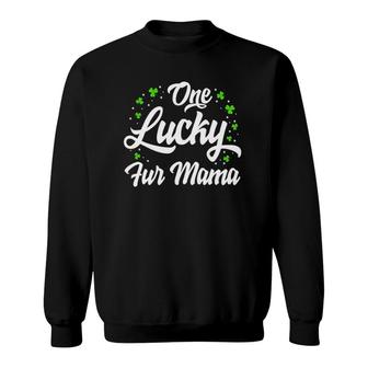 One Lucky Fur Mama St Patrick's Day Irish Gifts Womens Sweatshirt | Mazezy