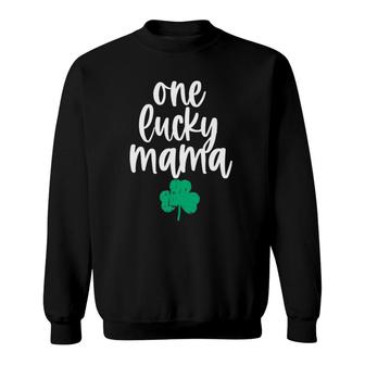 One Lucky Mama Cute Design For Mother Saint Patricks Day Mom Sweatshirt | Mazezy