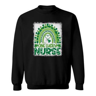 One Lucky Nurse Lucky Rainbow St Patricks Day Sweatshirt | Mazezy