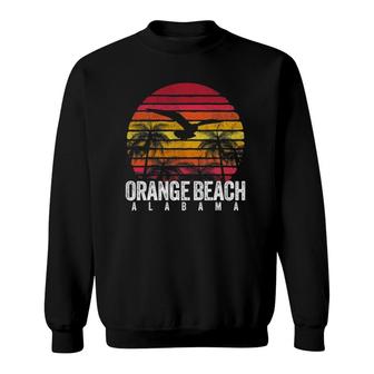 Orange Beach Alabama Al Retro Palm Trees Vintage Surf Gift Sweatshirt