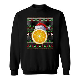 Orange Fruit Family Matching Ugly Orange Christmas Sweatshirt | Mazezy