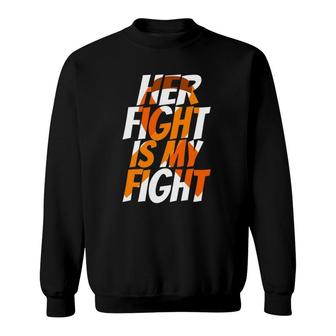 Orange Ribbon For Her Products Leukemia Awareness Sweatshirt | Mazezy