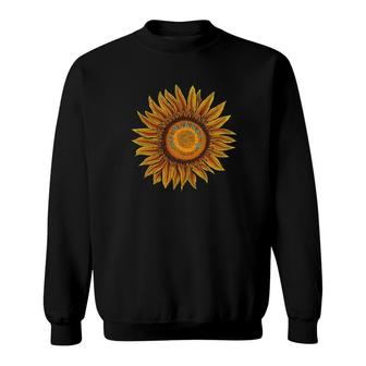 Orange Yellow Hues Sunflower No Planet B Some Distress Sweatshirt | Mazezy UK
