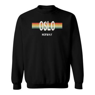 Oslo Norway Vintage Retro 1980S Style Sweatshirt | Mazezy