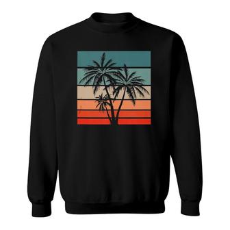 Palm Trees Retro Style Vintage Tank Top Sweatshirt | Mazezy