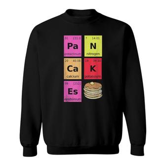 Pancakes Waffles Chemistry Scientist Periods System Teacher Sweatshirt | Mazezy