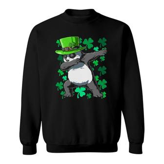 Panda Dabbing Panda Irish Leprechaun Panda St Patrick's Day Sweatshirt | Mazezy