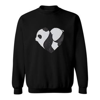 Panda Heart Shape Valentine Couple Sweatshirt | Mazezy