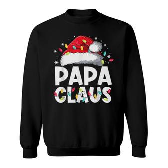 Papa Claus Matching Family Pajamas Christmas Party Sweatshirt | Mazezy