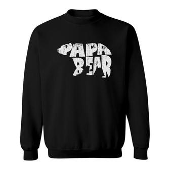 Papa Mama Bear Shirt Family Outfit Family Love Camping Sweatshirt - Thegiftio UK