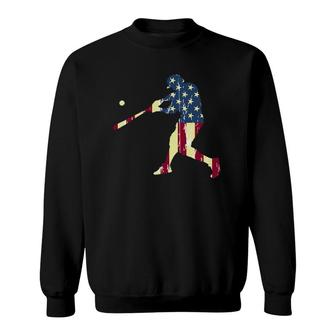 Patriotic American Flag Baseball , Baseball Sweatshirt | Mazezy