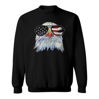 Patriotic Bald Eagle 4Th Of July America Usa Flag Sunglasses Sweatshirt | Mazezy
