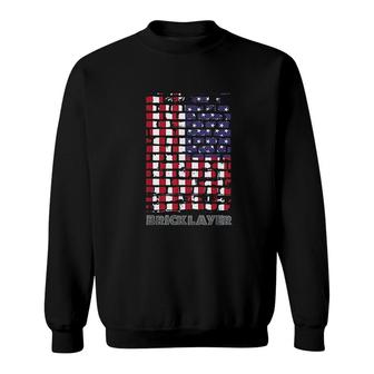 Patriotic Bricklayer Flag Sweatshirt | Mazezy