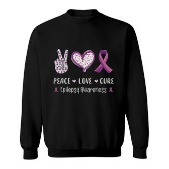 Peace Love Cure Awareness Sweatshirt | Mazezy