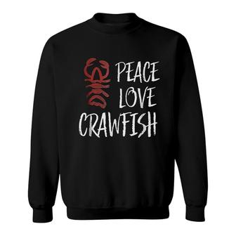 Peace Love King Boil Crawfish Crayfish Lobster Sweatshirt - Thegiftio UK