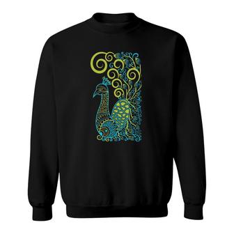 Peacock Mandala & Yoga Gift Sweatshirt | Mazezy