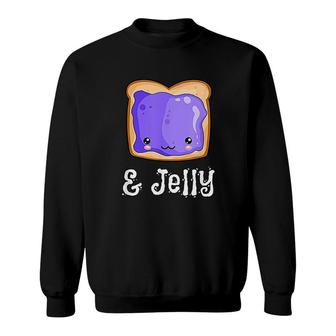 Peanut Butter & Jelly Kawaii Pb&j Matching Blueberry Jam Sweatshirt | Mazezy