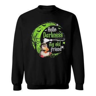 Penguin Hello Darkness My Old Friend Halloween Sweatshirt | Mazezy UK