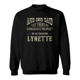 Personalized Birthday Gift Idea For Person Named Lynette Sweatshirt | Mazezy