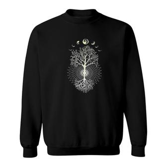 Phases Of The Moon Tree Sweatshirt | Mazezy