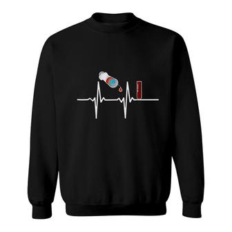 Phlebotomist Gift Phlebotomy Blood Heartbeats Sweatshirt - Thegiftio UK