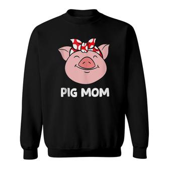 Pig Farmer Mom Love Pigs Pig Mom Funny Pigs Sweatshirt | Mazezy