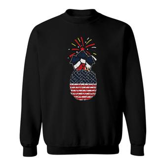 Pineapple American Flag 4Th Of July Cool Hawaiian Patriotic Sweatshirt | Mazezy UK
