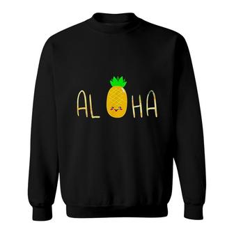Pineapple Fruit Aloha Beaches Hawaii Hawaiian Sweatshirt | Mazezy