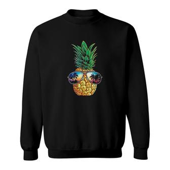 Pineapple Sunglasses Aloha Beaches Hawaiian Hawaii Sweatshirt | Mazezy