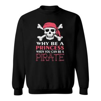 Pink Pirate Pirate Princess Playtime Skull Tee Sweatshirt | Mazezy