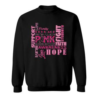 Pink Ribbon Support Awareness Sweatshirt | Mazezy