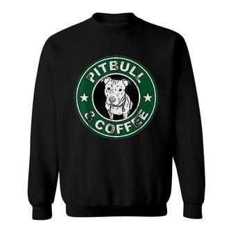 Pitbull And Coffee Cute Sweatshirt | Mazezy