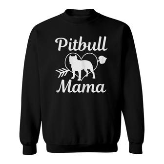 Pitbull Mama Pitbull Mom Funny Cute Dog Mother's Day Gift Sweatshirt | Mazezy