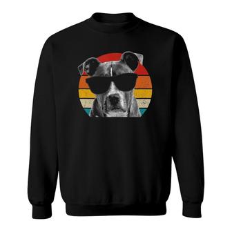 Pitbull Vintage Sunglasses Funny Pittie Dog Pitbull Owner Tank Top Sweatshirt | Mazezy