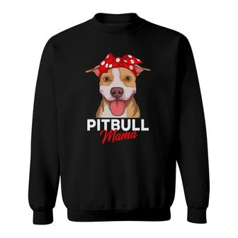 Pittie Mama Pitbull Dog Mom Funny Mother's Day Gifts Sweatshirt | Mazezy