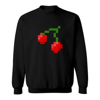 Pixel Cherries Sweatshirt | Mazezy