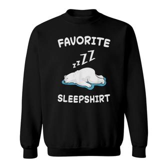 Polar Bear Bears Nap Sleeping Sleep Pajama Nightgown Sweatshirt | Mazezy