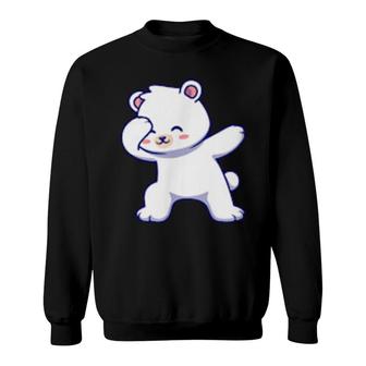 Polar Bear Dabbing Funny Dabbing Cute Animals Sweatshirt | Mazezy