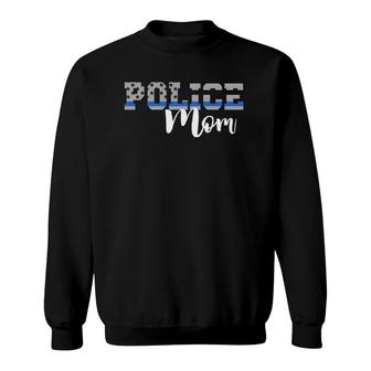 Police Mom - Thin Blue Line Sweatshirt | Mazezy