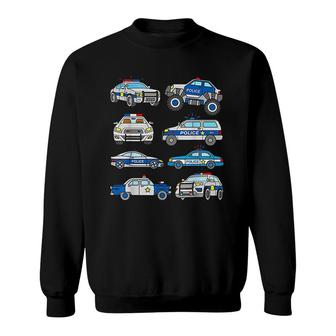 Police Vehicles Cop Cars Boys Sweatshirt | Mazezy