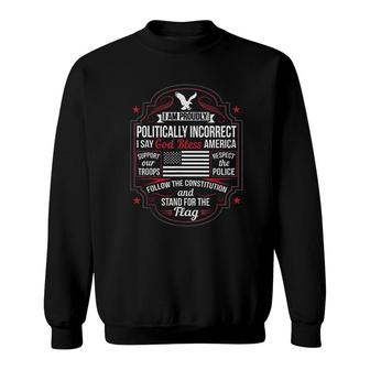 Politically Incorrect God Bless Sweatshirt | Mazezy