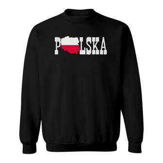 Polska Jersey For Love Poland Flag Silhouette Polish Sweatshirt | Mazezy
