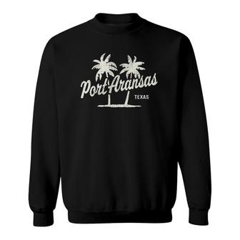 Port Aransas Texas Vintage 70S Palm Trees Graphic Sweatshirt | Mazezy